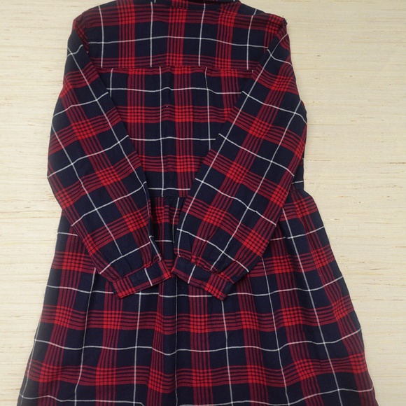 OshKosh B’gosh Girls Plaid Shirt Dress | Size 10 | Red | NWT - Picture 4 of 5